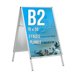 Stop trottoir extérieur format B2 gris alu