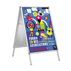 Chevalet publicitaire stop trottoir pour affiches