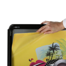 Chevalet pour trottoir avec cadre clippant plexiglas