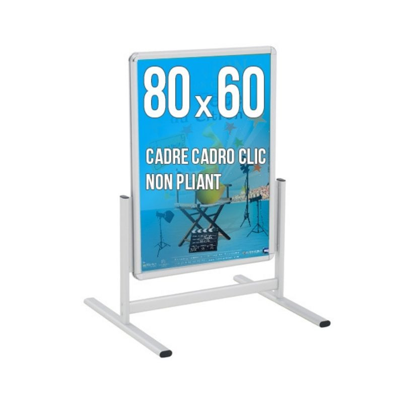 Chevalet de trottoir non pliant 80 x 60 cm
