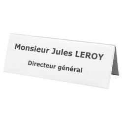 Porte-nom en plexiglass