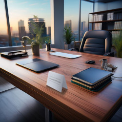 Chevalet présentoir porte-nom sur bureau